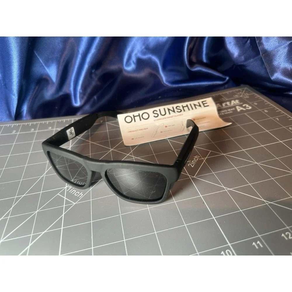 Oho Sunshine Wireless Smart Glasses 5.2 Wireless Model All Black Tested/working